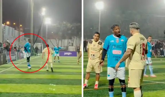 'Cóndor' Mendoza enciende al 'Loco' Vargas tras hacer la 'paradinha' en Copa Leyendas: discutieron, pero el árbitro los separó