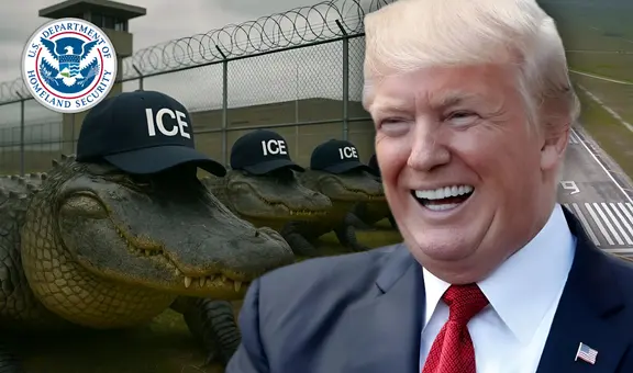 Trump se burla de inmigrantes: DHS publica meme de caimanes disfrazados de ICE en 'Alligator Alcatraz'