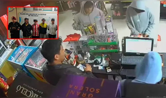 Cámaras captan asalto a minimarket en Trujillo: Policía retiene a 4 adolescentes involucrados