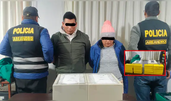 Cae pareja con más de 20 paquetes de cocaína en Puno: eran camufladas en cajas fuertes dentro de maletas