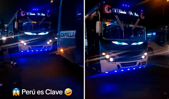 Bus de 'Los Chinos' causa furor en redes por sus 'ojos' en la parte delantera: "Live action de Cars"