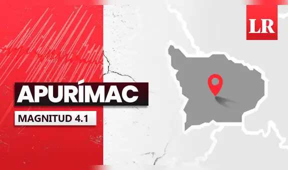 Temblor de magnitud 4.1 se sintió en Apurímac hoy, según IGP