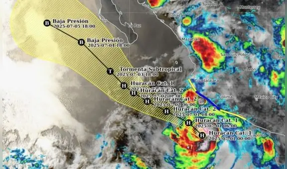 Alerta en México: Huracán Flossie se intensificó a categoría 2 frente a las costas de Michoacán y Colima, sigue su trayectoria