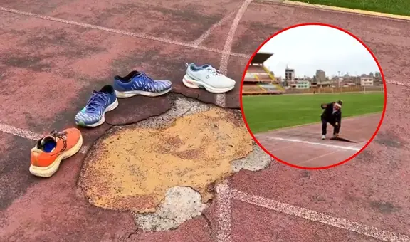 Pistas de atletismo en Estadio Huancayo no se renuevan hace 30 años: campeones olímpicos peruanos piden mantenimiento urgente