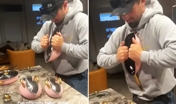 Mujer compró juego de ollas rosas en Temu, pero su esposo tiene insólita reacción: “Ahora son teteras”