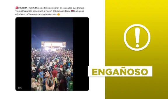 Video de una celebración de ciudadanos sirios no es por el fin de las sanciones de Estados Unidos a Siria