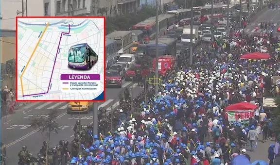 Protesta de mineros bloquea Av. Abancay: ATU confirma desvío del Corredor Morado por manifestaciones