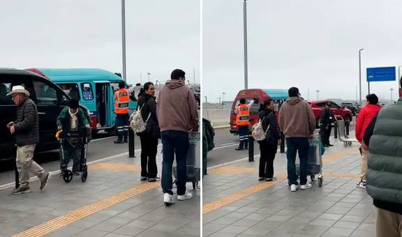 Combi de Huaycán ingresa al nuevo aeropuerto Jorge Chávez y usuarios bromean: “Más barato que el taxi”