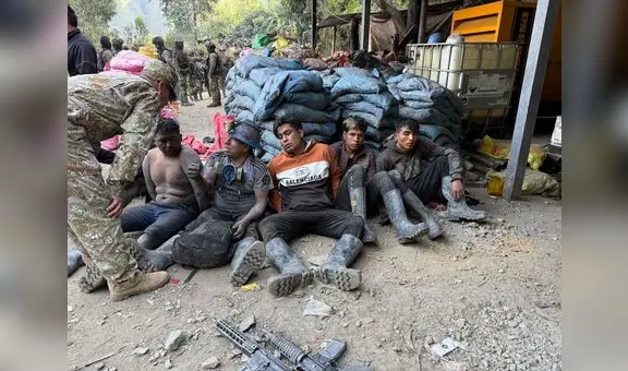 Seis ‘parqueros’ son capturados a balazos tras enfrentamiento en Pataz