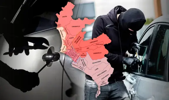 Estos son los 3 distritos de Lima con mayor número de robos de autos, según la PNP: entre 27 y 30 vehículos robados por día