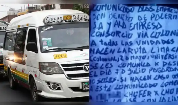 Extorsiona desde la cárcel: alias 'Tito' reaparece y amenaza de muerte a choferes en Callao por S/10 al día