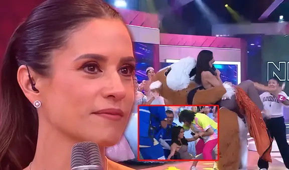 María Pía Copello es atendida de emergencia tras sufrir 'caída' en pleno set de 'Mande quien mande'