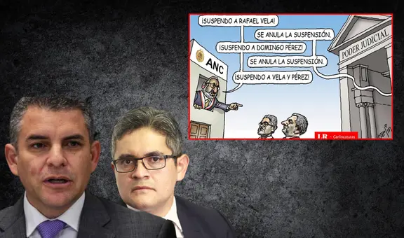 Suspensiones anuladas: Carlincatura expone los ataques del jefe de la ANC contra Domingo Pérez y Rafael Vela
