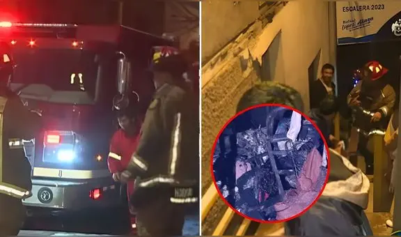 Fuerte incendio consume viviendas en cerro de La Victoria y causa pánico: Bomberos no podían ingresar por los pasajes angostos