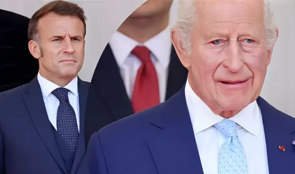 Rey Carlos III causa alarma por ojo inyectado de sangre en reunión con Macron: Buckingham aclara estado de salud