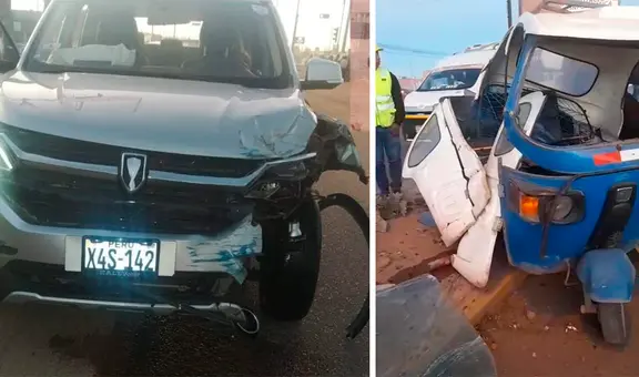 Violento choque entre mototaxi y camioneta deja un herido grave y un conductor prófugo en Juliaca