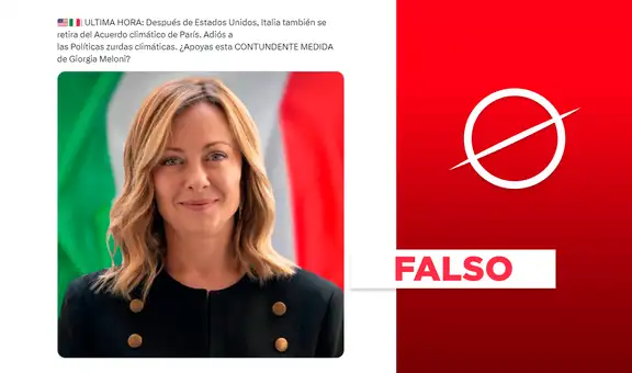 Al 9 de julio de 2025, Italia no se retiró del Acuerdo de París por decisión de la primera ministra, Giorgia Meloni