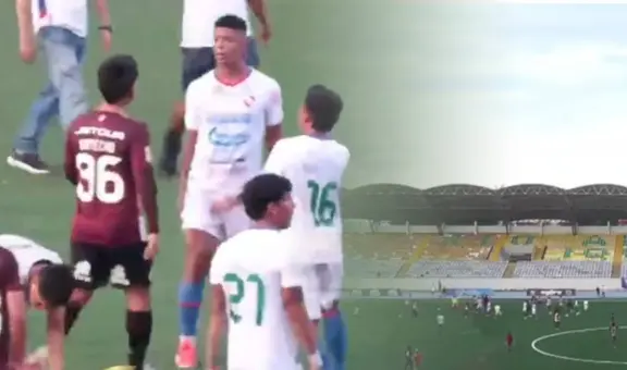 Partido de Universitario en la Liga 3 terminó en pelea: jugadores, cuerpo técnico e hinchas se enfrascaron en batalla campal