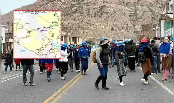 Paro de mineros: protestantes toman la carretera Interoceánica en Ayacucho