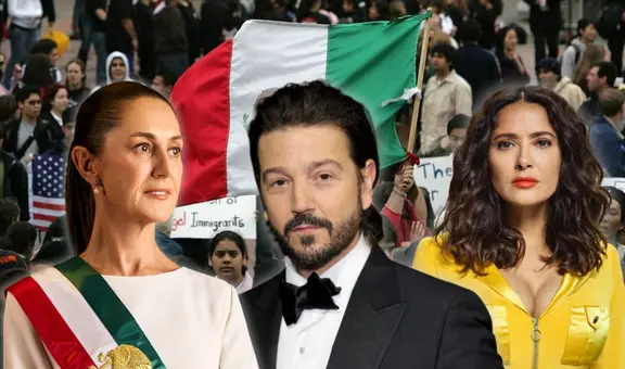 Sheinbaum pide que Diego Luna y Salma Hayek sigan defendiendo a inmigrantes en EEUU: "Que nuestros paisanos sienta la solidaridad"