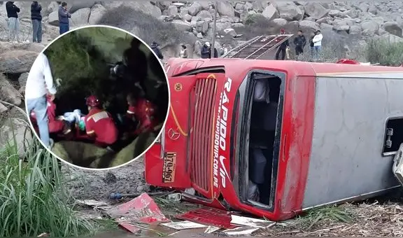 Tragedia en Barranca: 6 fallecidos y 50 heridos tras volcadura de ómnibus en la ruta Huaraz-Lima