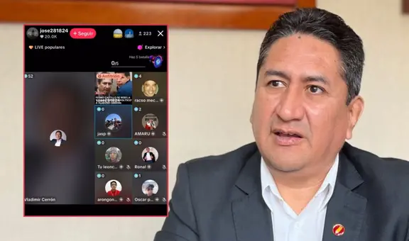 Vladimir Cerrón se burla de la justicia: sigue prófugo, pero transmite por TikTok