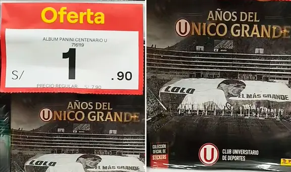 Hincha encuentra en supermercado álbum Panini Centenario de Universitario a S/1.90 y en redes bromean: “Muy caro”