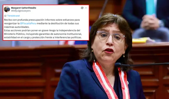 Relatora de la ONU sobre denuncia del Congreso contra Delia Espinoza: "En riesgo la independencia del Ministerio Público"