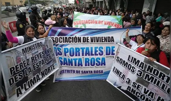 Vecinos de Lima Norte exigen al Congreso que se amplíe la Línea 3 del Metro, de San Juan de Miraflores a Ancón