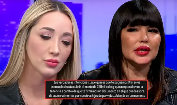 Romina Gachoy señala que Angie Jibaja exigió S/250.000 a cambio de ceder la tenencia de sus hijos a Jean Paul Santa María