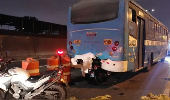 Trágico accidente en Vía de Evitamiento: motociclista muere tras chocar contra bus 'El Chino' en el Rímac