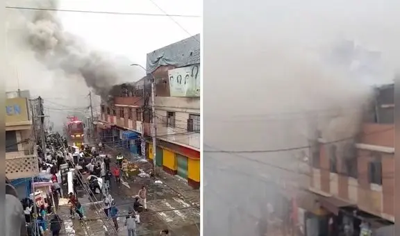 Reportan incendio en galería comercial de Huacho: ambulantes temen expansión de fuego