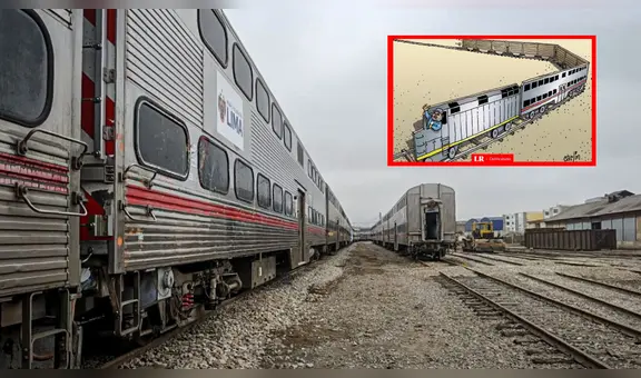 Trenes fachada: Carlincatura ironiza la presentación de vagones y locomotoras que fueron a parar al almacén