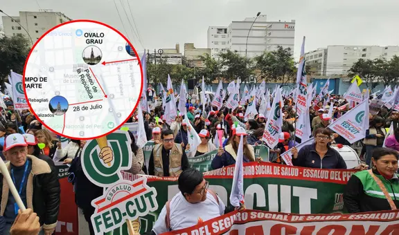 Huelga nacional de trabajadores de EsSalud: esta es la ruta y los puntos de concentración en el segundo día de movilizaciones