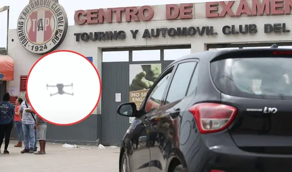 Touring alerta sobre mafias que usan drones para grabar exámenes para la obtención de licencias de conducir en Conchán