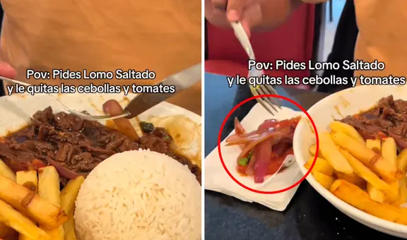 Peruano genera fuerte debate en redes al quitarle cebollas y tomates a su lomo saltado: “Así no es, mano”