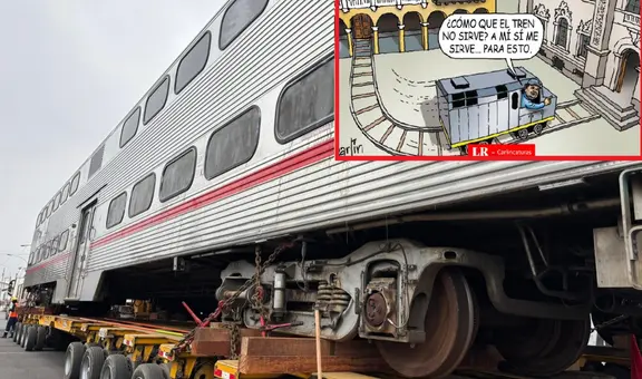 En mal estado y almacenados: Carlincatura de hoy ironiza el breve recorrido de los trenes de Rafael López Aliaga
