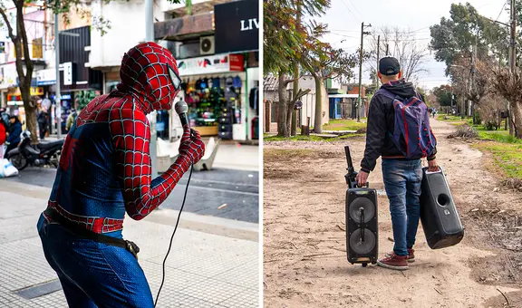Superó un tumor, no podía trabajar y se convirtió en el 'Spiderman' cantante en Argentina: ahora gana más que como albañil