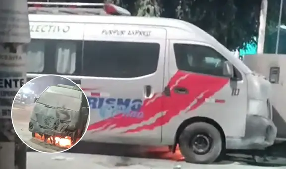 Ola de amenazas a transportistas: criminales incendian bus en Trujillo