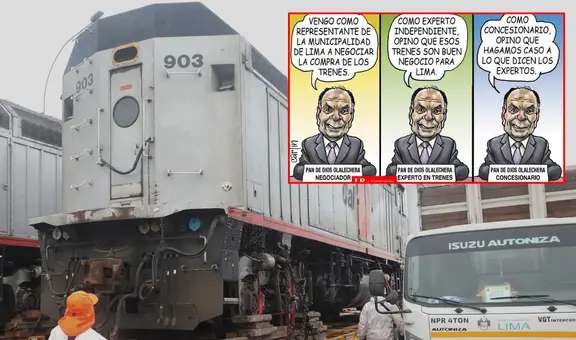 De representante a concesionario: Carlincatura de hoy expone las maniobras realizadas para la adquisición de los trenes en Lima