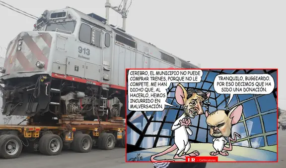 ¿Trenes donados o vendidos?: Carlincatura ironiza las maniobras para que los vagones y locomotoras lleguen al Perú