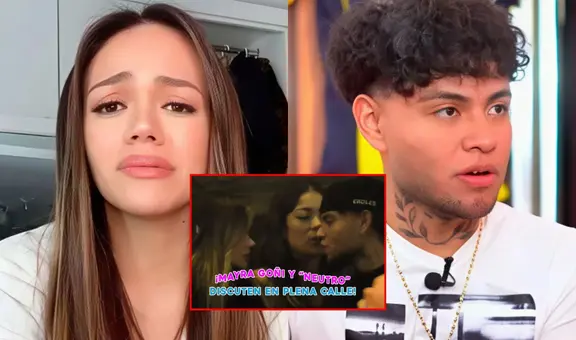 ¿Pelea de pareja? Mayra Goñi es captada discutiendo con streamer Neutro a las afueras de una discoteca