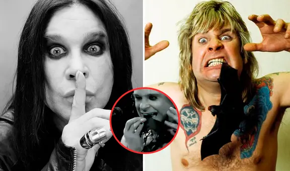 Ozzy Osbourne y la vez que el cantante británico confundió un murciélago real con uno de juguete que mordió en pleno concierto