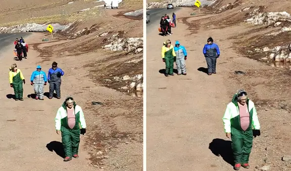 Turistas alquilaron traje, gafas y botas para visitar montaña, pero no había nieve: “Solo les faltó la sombrilla”