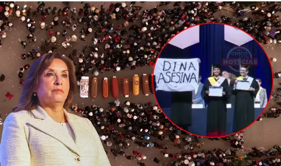 Egresado alza bandera en contra de Dina Boluarte durante ceremonia de graduación: "Dina asesina"