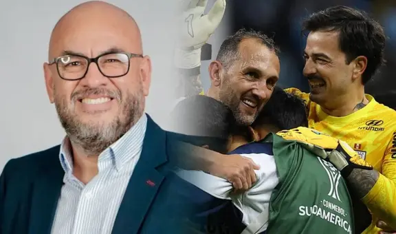 Mr Peet y la efusiva celebración en Brasil tras el gol de Hernán Barcos ante Gremio por la Copa Sudamericana