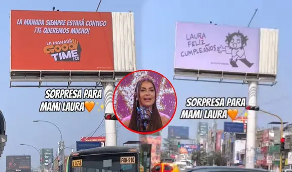 Laura Spoya es sorprendida con peculiar regalo de cumpleaños en plena avenida principal de SJL: "La manada contigo en las buenas y malas"