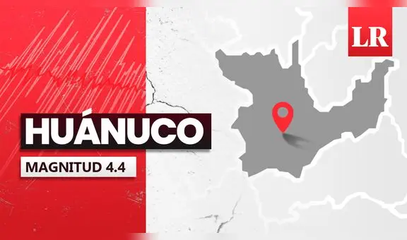 Temblor de magnitud 4,4 se sintió en Huánuco hoy, según IGP
