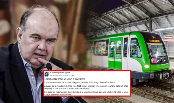 Ositrán desmiente a Rafael López Aliaga: trenes de la Línea 1 fabricados en Italia no llegaron usados a Perú