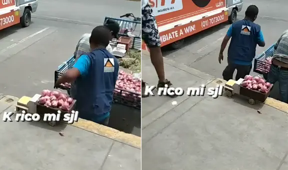 Vendedor en SJL se vuelve viral en TikTok por ofrecer cebollas en un camión de juguete: ''Marketing al natural''